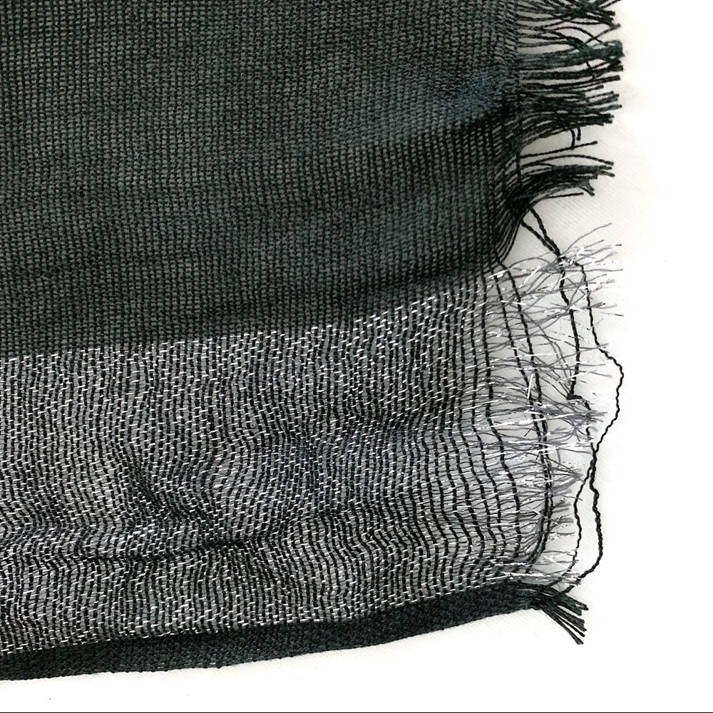 3/$15 Classy Gray & Silver Metallic Scarf Shawl - Picture 8 of 8